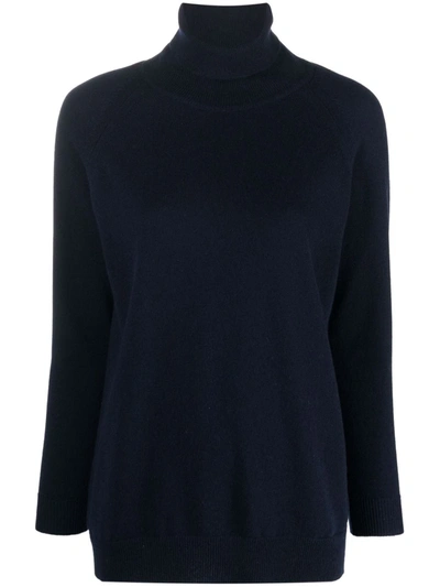 Shop Drumohr Roll Neck Cashmere Jumper In Blue