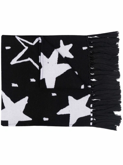 Shop Palm Angels Star-motif Scarf In Black