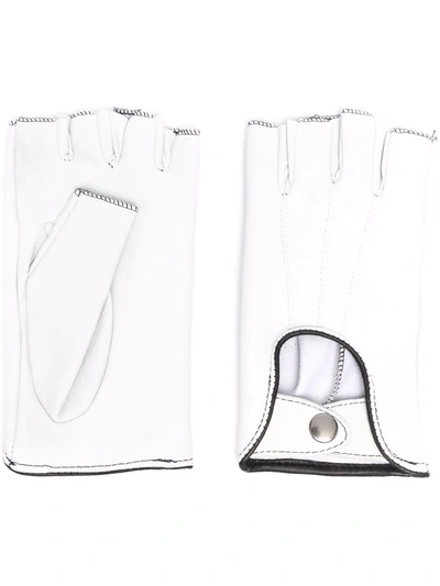 Shop Manokhi Stitch-detail Gloves In White
