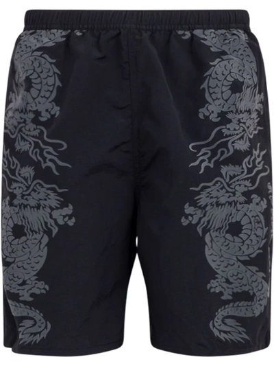 Shop Supreme Dragon Water Shorts In Black