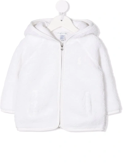 Shop Ralph Lauren Baby Long-sleeve Jacket In White
