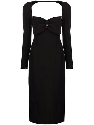 Shop Jacquemus La Robe Terra Midi Dress In Black