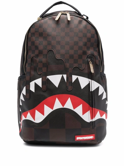 SPRAYGROUND: duffle bag in vegan leather with shark print - Beige