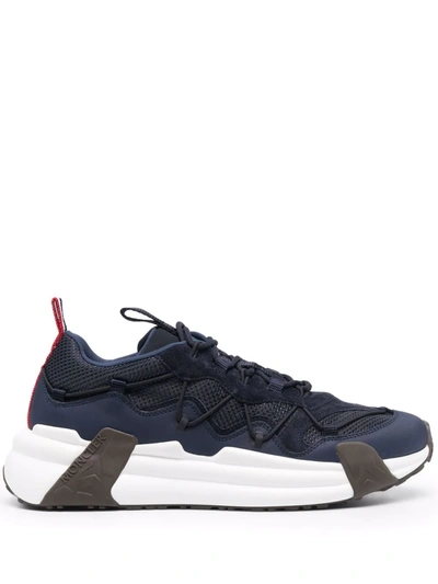 Shop Moncler Compassor Lace-up Sneakers In Blue