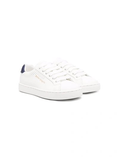 Shop Palm Angels Logo Low-top Sneakers In White