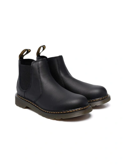 Dr. Martens' Leather Ankle Boots In Black