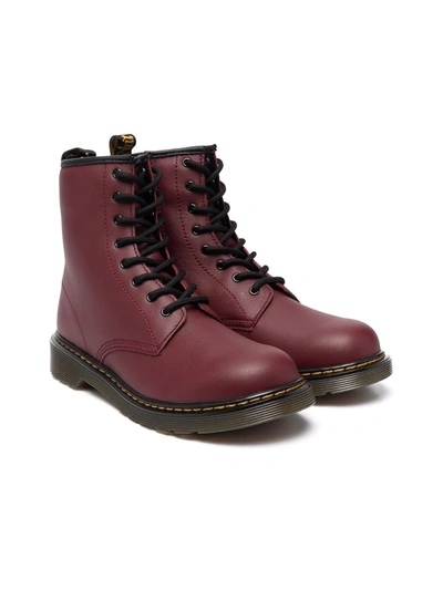 Shop Dr. Martens' Teen Classic Lace-up Boots In Red