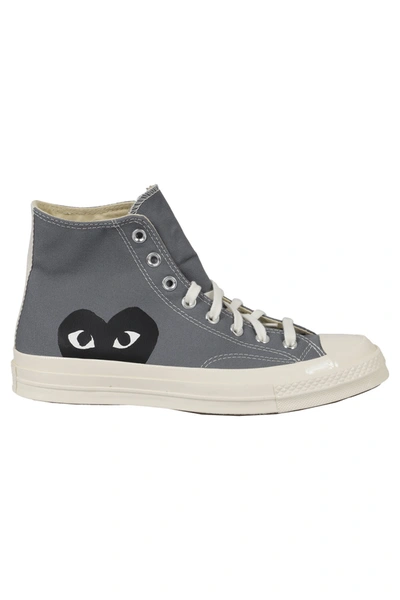 Comme Des Garçons Play Grey Converse Edition Half Heart Chuck 70 High  Sneakers | ModeSens