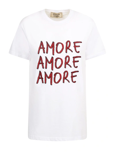 Shop Alessandro Enriquez Cotton T-shirt In White