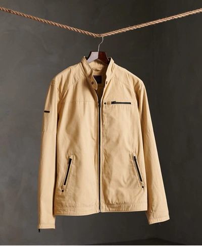 Superdry Men's Cotton Carbon Biker Jacket Beige Size: Xxxl | ModeSens