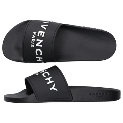 Shop Givenchy Beach Sandals Paris In Black