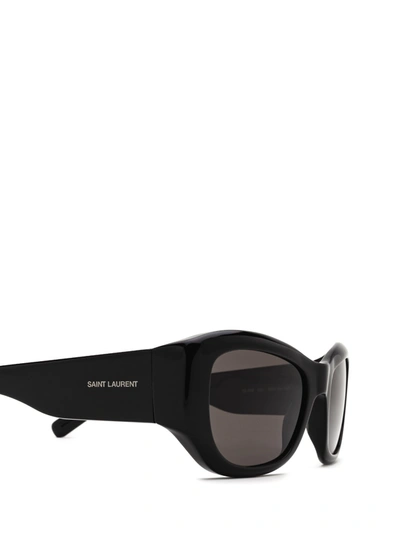 Shop Saint Laurent Sunglasses Sl 498 Acetate In Black