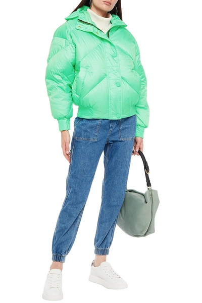 Shop Ienki Ienki Dunlope Quilted Shell Hooded Down Jacket In Mint