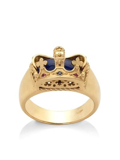 Dolce & Gabbana 18kt Yellow Gold Crown Ring In Gold