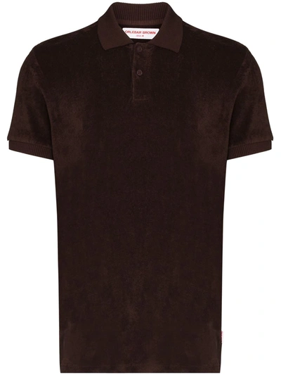 Shop Orlebar Brown Jarrett Short-sleeve Polo Shirt In Brown