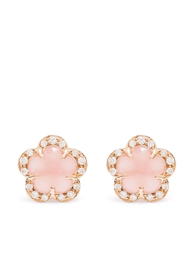 Shop Pasquale Bruni 18kt Rose Gold Figlia Dei Fiori Diamond Earrings In Rosa
