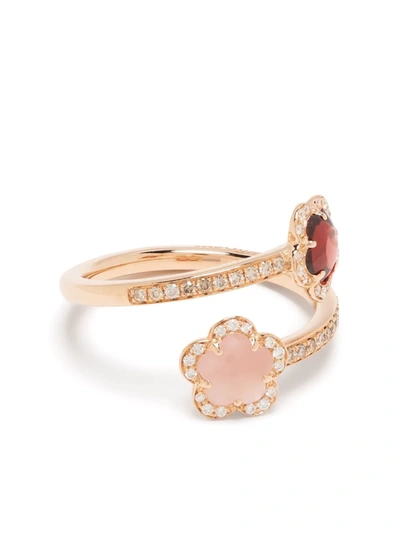 Shop Pasquale Bruni 18kt Rose Gold Figlia Dei Fiori Multi-stone Ring In Rosa