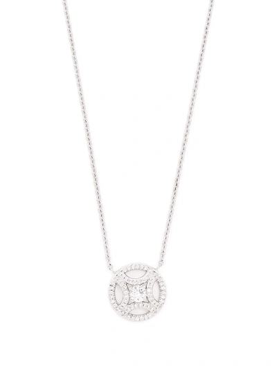 Shop Loyal.e Paris 18kt Recycled White Gold Perpétuel.le Diamond Pavé Necklace In Silver