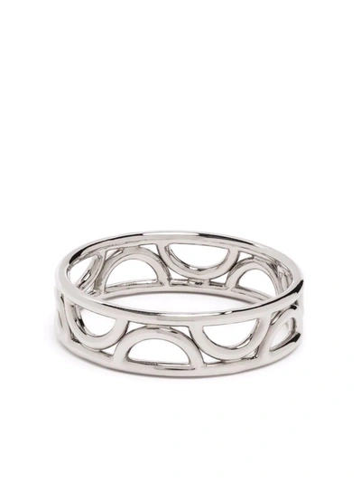 Shop Loyal.e Paris 18kt Recycled White Gold Amour Perpétuel Union Ring In Silber
