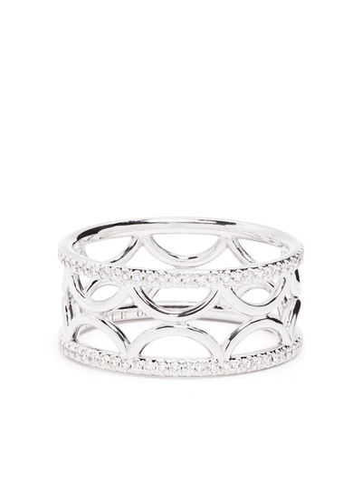 Shop Loyal.e Paris 18kt Recycled White Gold Perpétuel.le Diamond Band Ring In Silber