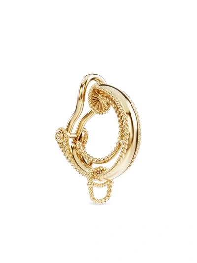 Shop Dolce & Gabbana 18kt Yellow Gold Alphabet Hoop Single Earring