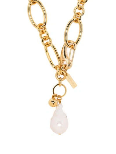 Shop Mounser Waxing Freshwater Pearl Necklace In Gold