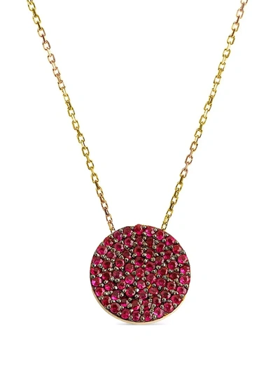 Shop Gfg Jewellery 18kt Yellow Gold Seraphina Amarhus Ruby Pendant Necklace