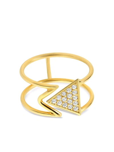 Shop Gfg Jewellery 18kt Yellow Gold Mara Diamond Ring
