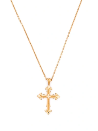 Shop Emanuele Bicocchi Fleury Cross Pendant Necklace In Gold