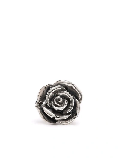 Shop Emanuele Bicocchi Rose Stud Single Earring In Silber