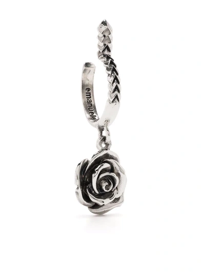 Shop Emanuele Bicocchi Rose Charm Single Earring In Silber