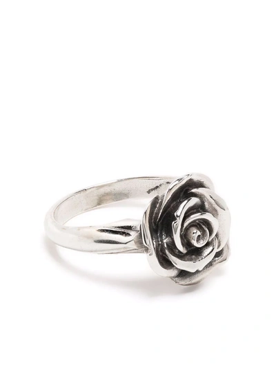 Shop Emanuele Bicocchi Rose Ring In Silber