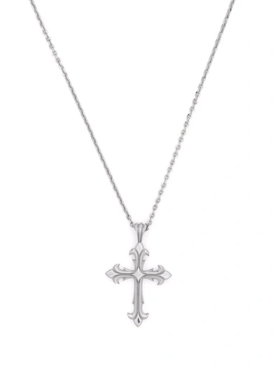 Shop Emanuele Bicocchi Fleury Cross Necklace In Silber