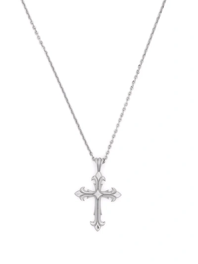 Emanuele Bicocchi Fleury Cross Sterling Silver Necklace In Silber