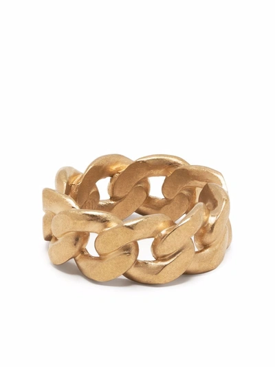 Shop Maison Margiela Chain Gold-plated Sterling Silver Ring