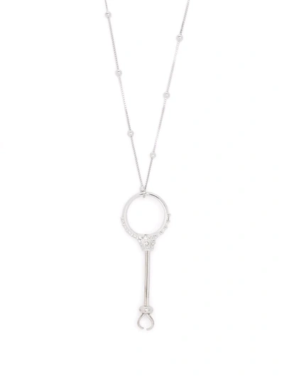 Shop Panconesi Crystal-embellished Sterling Silver Necklace In Silber