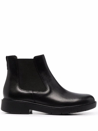 Geox Spherica Model Ec1 Leather Ankle Boots In Schwarz
