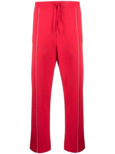 Shop 424 Contrast-trim Drawstring Track Pants In Rot