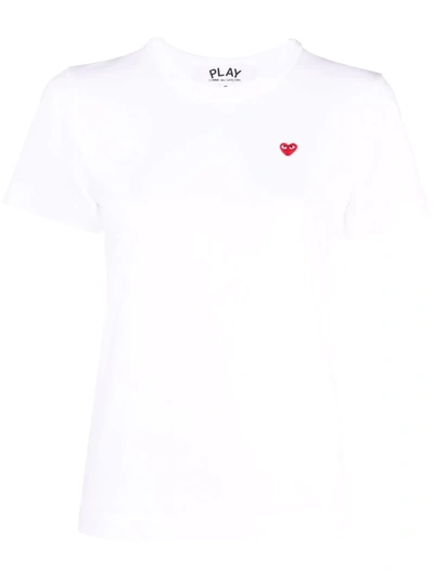 Comme Des Garçons Play White Invader Edition T-shirt In Weiss