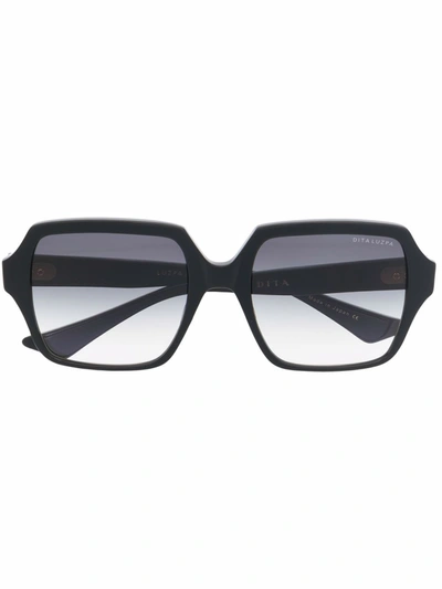 Shop Dita Eyewear Luzpa Square Sunglasses In Schwarz