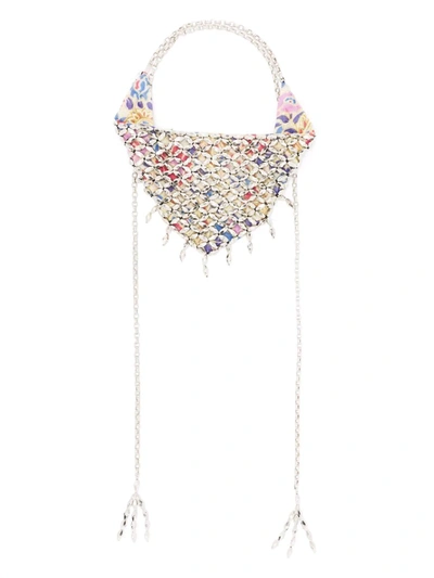 Shop Isabel Marant Crystal-embellished Scarf Necklace In Silber