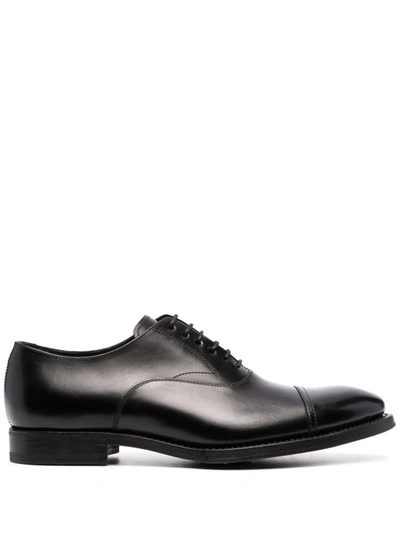 Shop Henderson Baracco Lace-up Leather Oxford Shoes In Schwarz