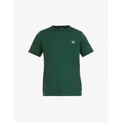 Shop Fred Perry Men's Ivy Ringer Logo-embroidered Cotton-jersey T-shirt