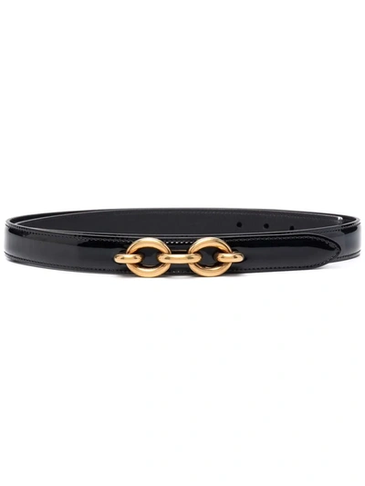 Shop Saint Laurent Chain-link Belt In Black