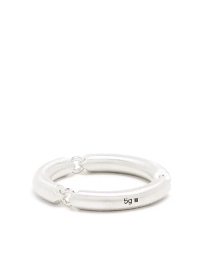 Shop Le Gramme 5g Brushed Link Ring In Silber