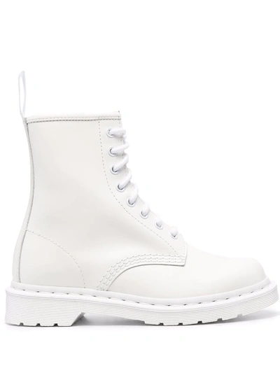 Shop Dr. Martens' 1460 Mono Leather Boots In Weiss