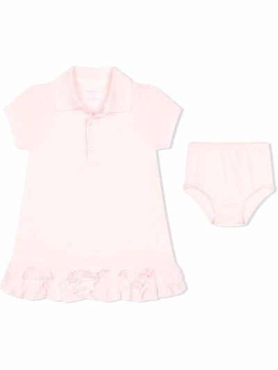 Shop Ralph Lauren Ruffle-trim Polo Dress In Pink