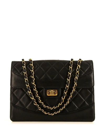 Pre-owned Chanel Diamond-quilted Flap Shoulder Bag In Black