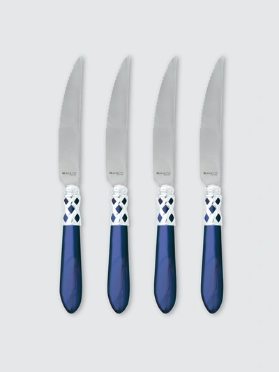 Shop Vietri Aladdin Brilliant Steak Knives In Blue
