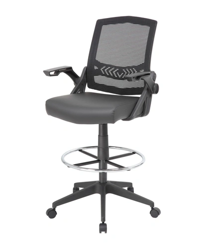 Shop Boss Office Products Mesh Drafting Stool With Flip Arms